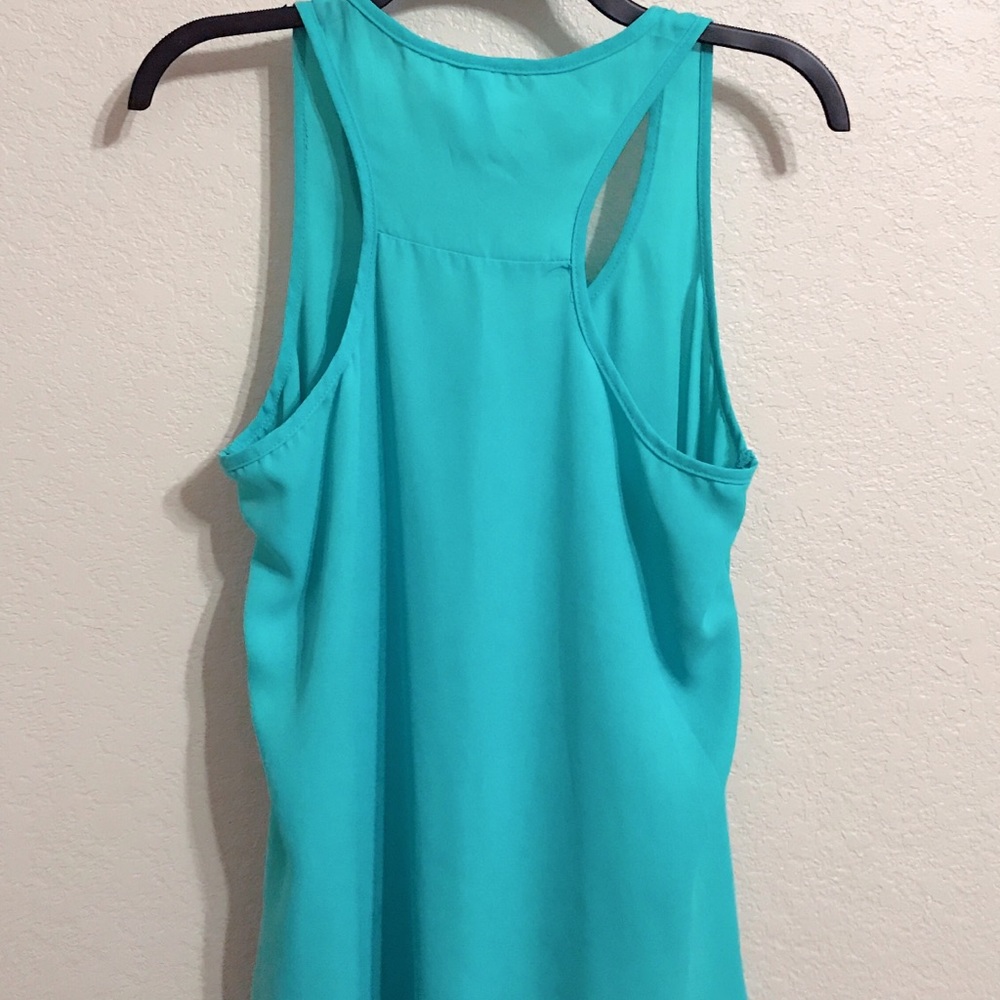 { High/Low Turquoise Tank } - Picture 3 of 4